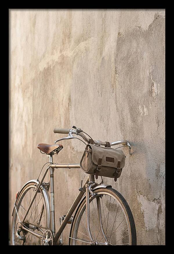 Bicycle Against Textured Wall