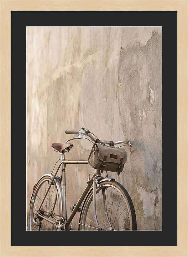 Bicycle Against Textured Wall