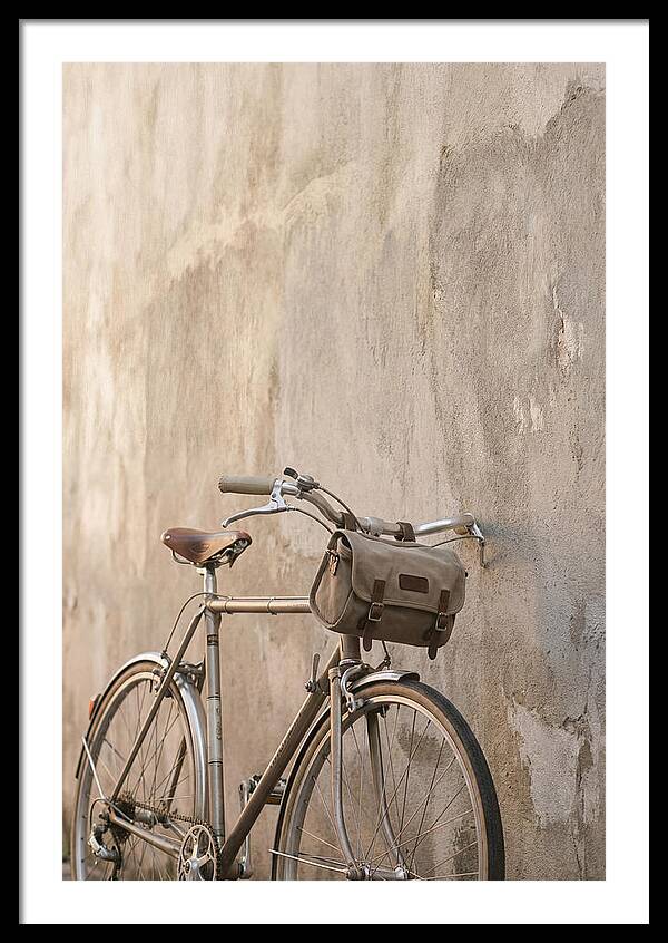 Bicycle Against Textured Wall