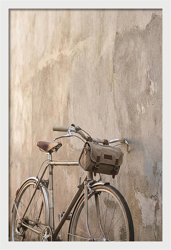 Bicycle Against Textured Wall