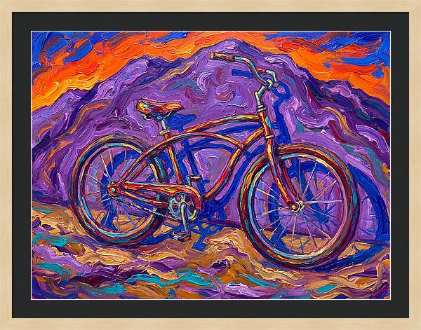 Bicycle Against Vibrant Landscape