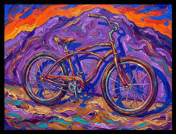 Bicycle Against Vibrant Landscape