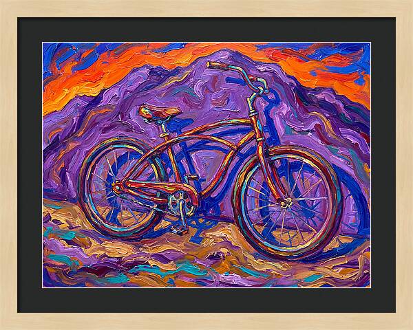 Bicycle Against Vibrant Landscape