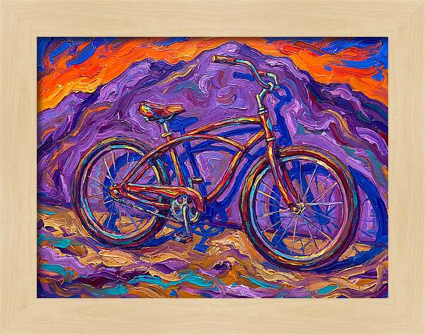 Bicycle Against Vibrant Landscape