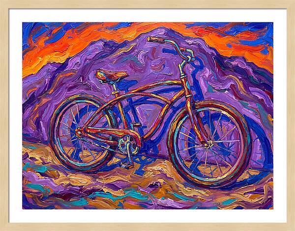Bicycle Against Vibrant Landscape