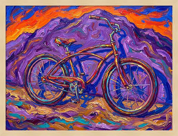 Bicycle Against Vibrant Landscape
