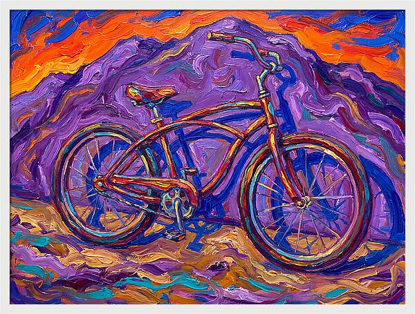 Bicycle Against Vibrant Landscape