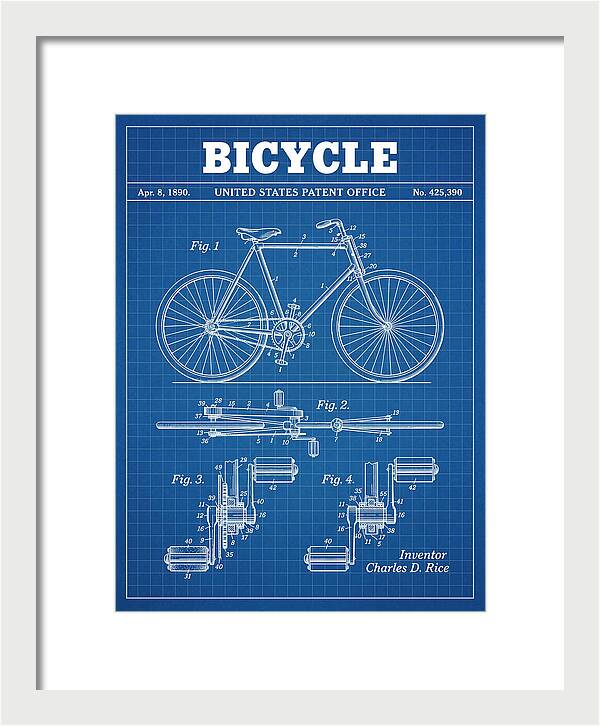 Bicycle Blueprint Patent Us425390a