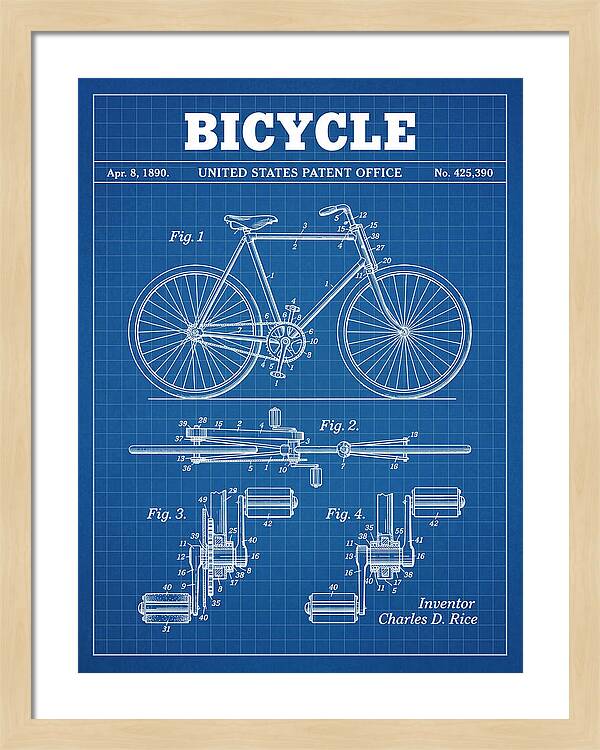 Bicycle Blueprint Patent Us425390a