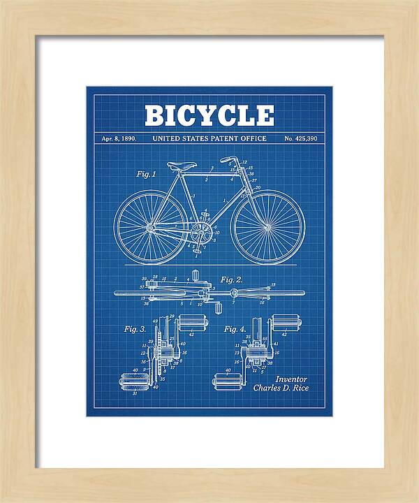 Bicycle Blueprint Patent Us425390a