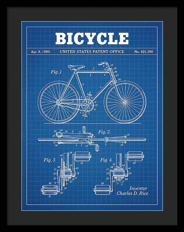 Bicycle Blueprint Patent Us425390a