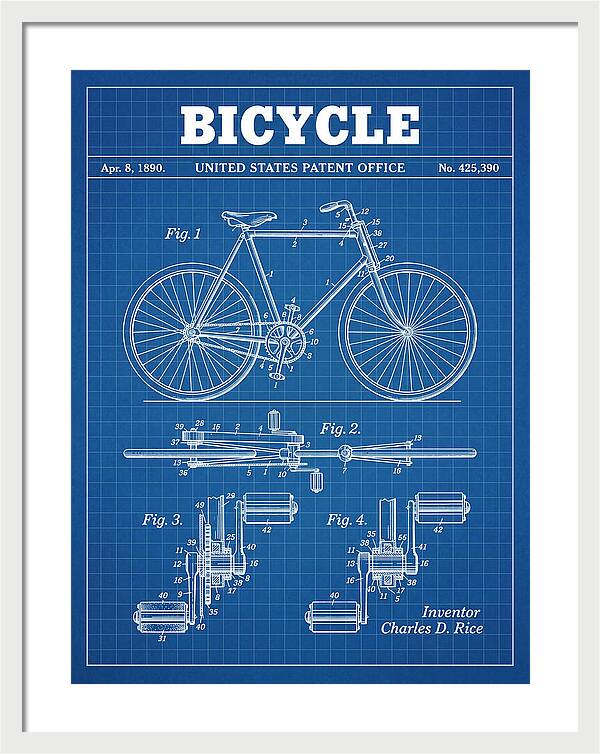 Bicycle Blueprint Patent Us425390a