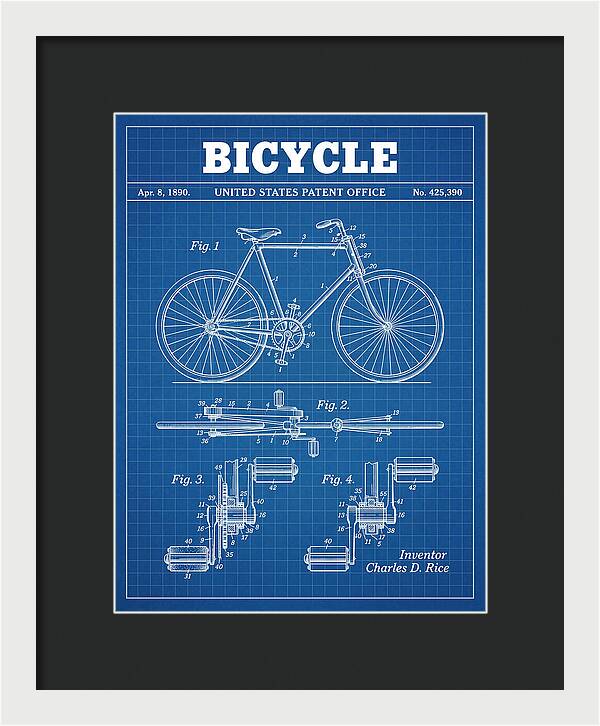 Bicycle Blueprint Patent Us425390a