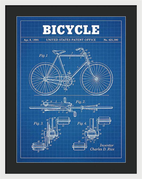Bicycle Blueprint Patent Us425390a