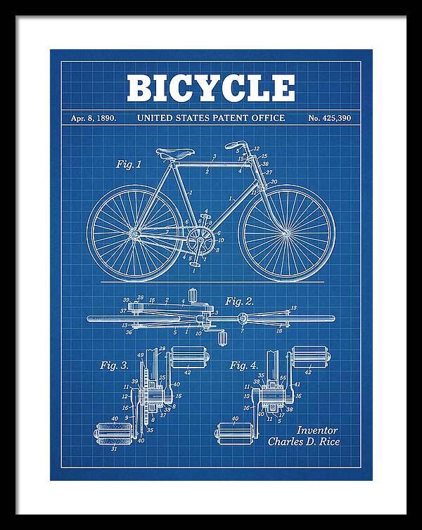 Bicycle Blueprint Patent Us425390a