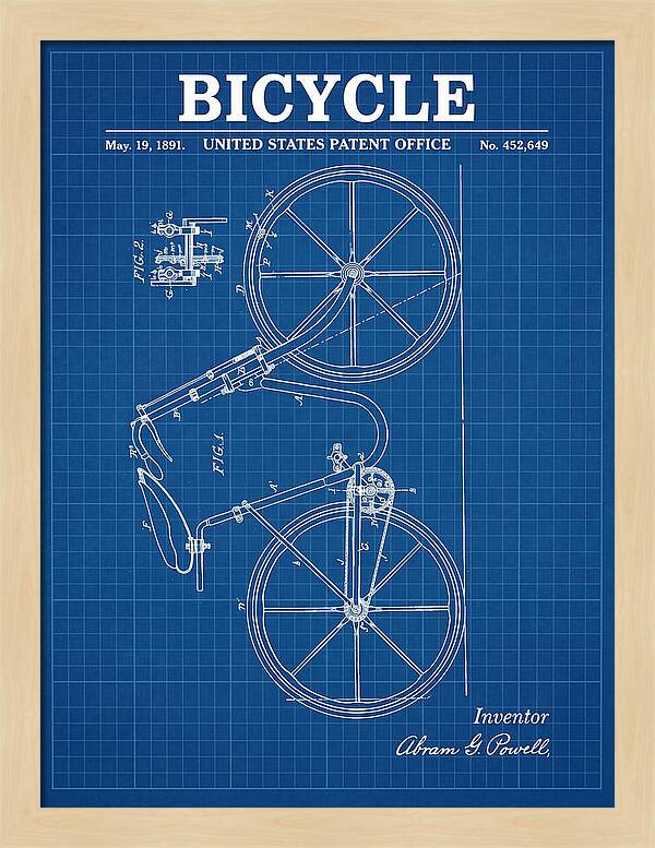 Bicycle Blueprint Patent Us452649a