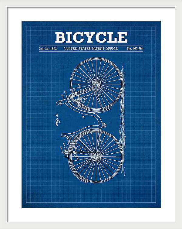 Bicycle Blueprint Patent Us467794a