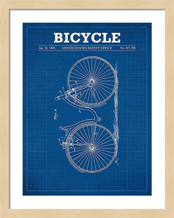 Bicycle Blueprint Patent Us467794a