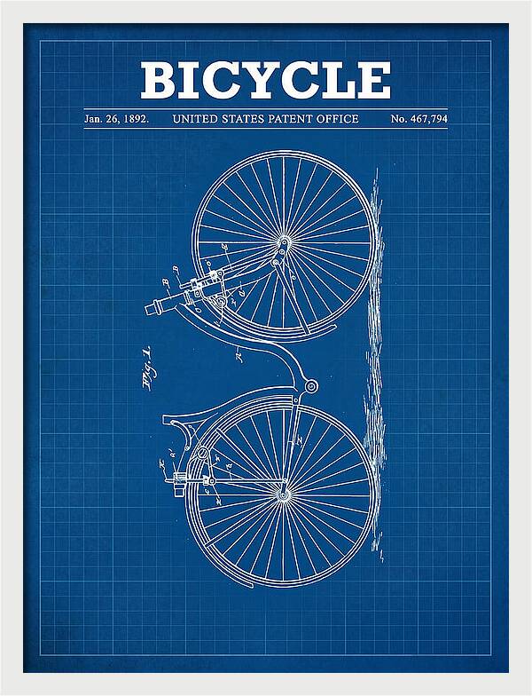 Bicycle Blueprint Patent Us467794a