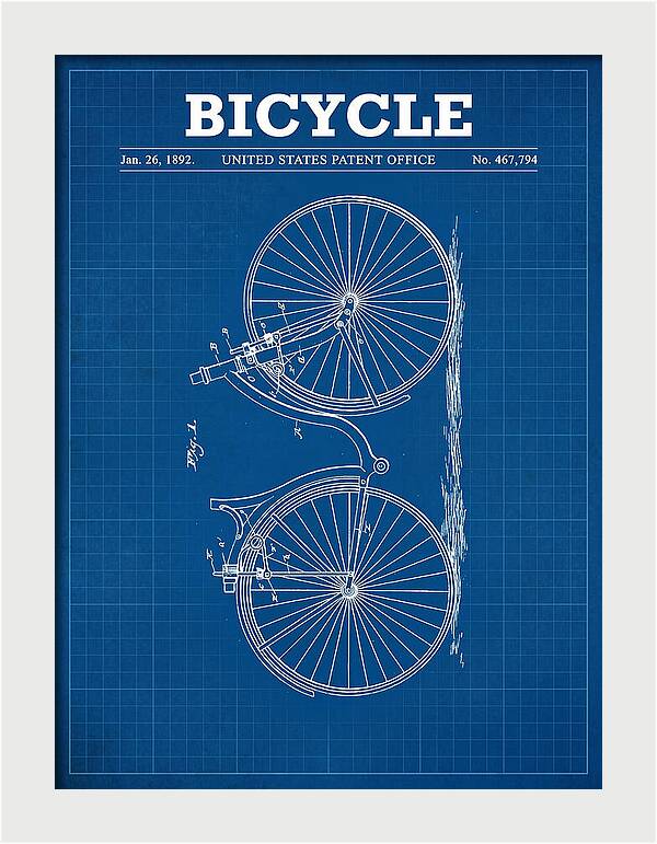 Bicycle Blueprint Patent Us467794a