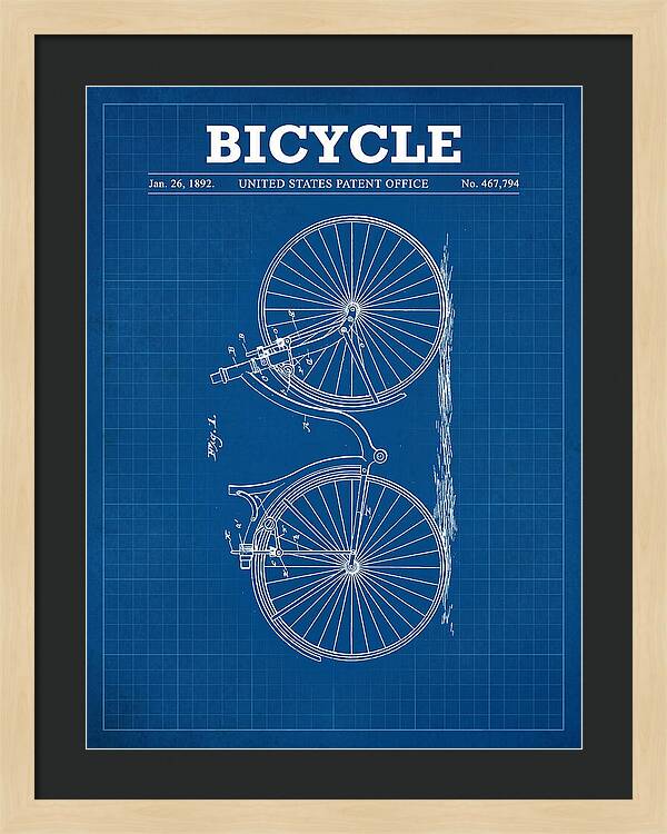 Bicycle Blueprint Patent Us467794a