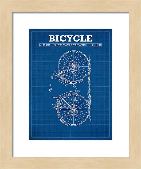 Bicycle Blueprint Patent Us467794a