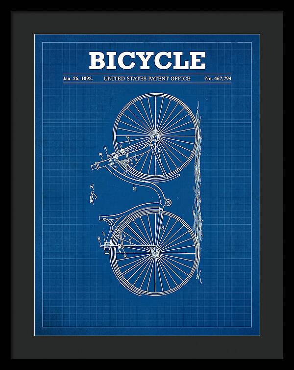 Bicycle Blueprint Patent Us467794a