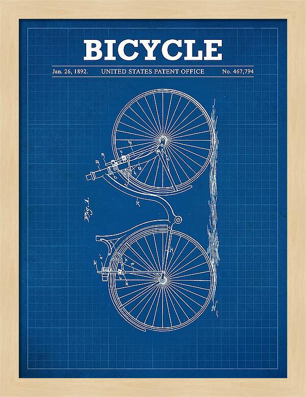 Bicycle Blueprint Patent Us467794a