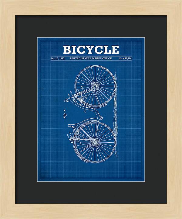 Bicycle Blueprint Patent Us467794a