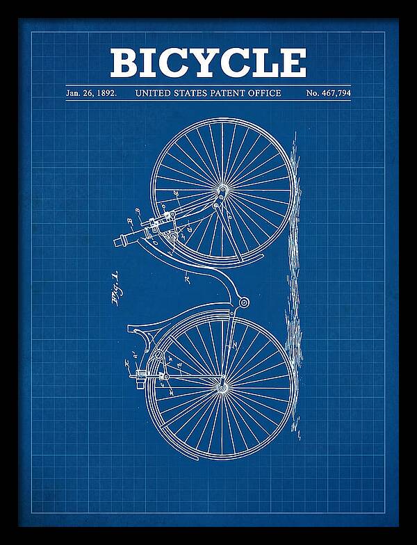 Bicycle Blueprint Patent Us467794a