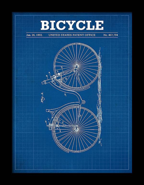 Bicycle Blueprint Patent Us467794a