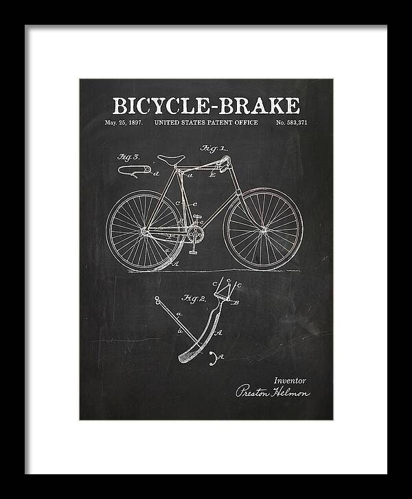 Bicycle Brake Chalkboard Patent Us583371a