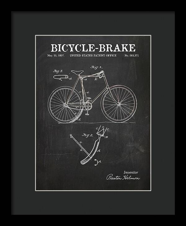 Bicycle Brake Chalkboard Patent Us583371a