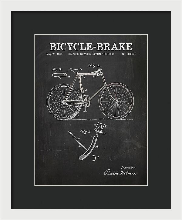 Bicycle Brake Chalkboard Patent Us583371a