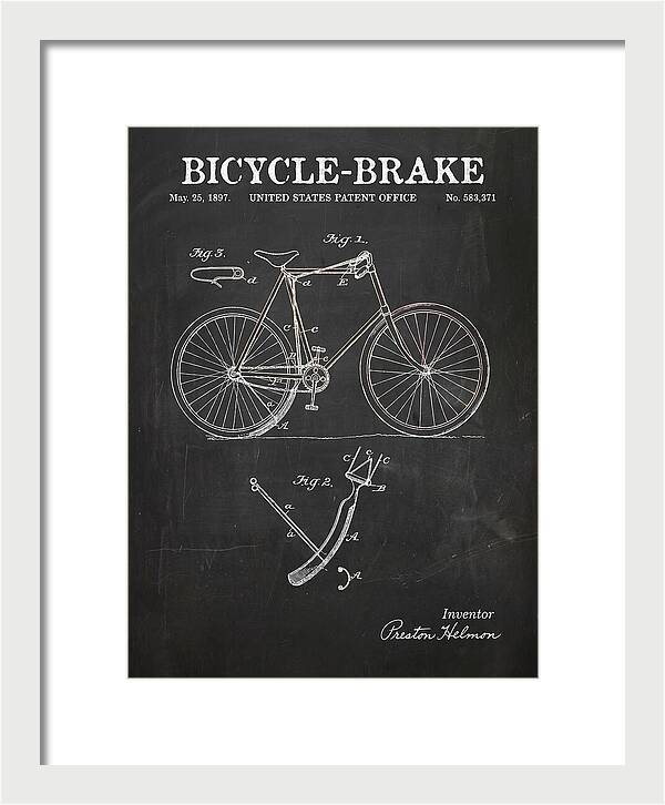 Bicycle Brake Chalkboard Patent Us583371a