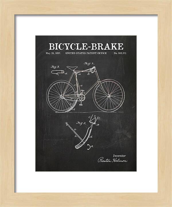 Bicycle Brake Chalkboard Patent Us583371a