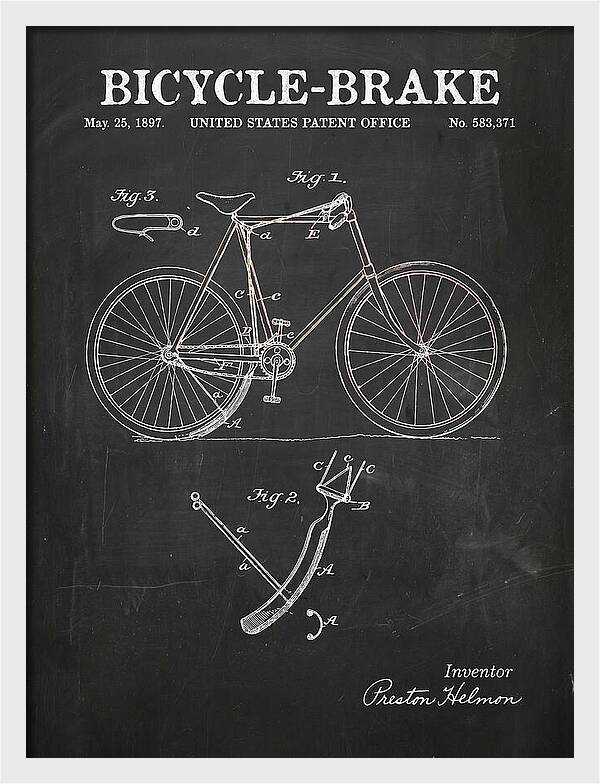 Bicycle Brake Chalkboard Patent Us583371a