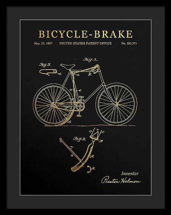 Bicycle Brake Gold Patent Us583371a