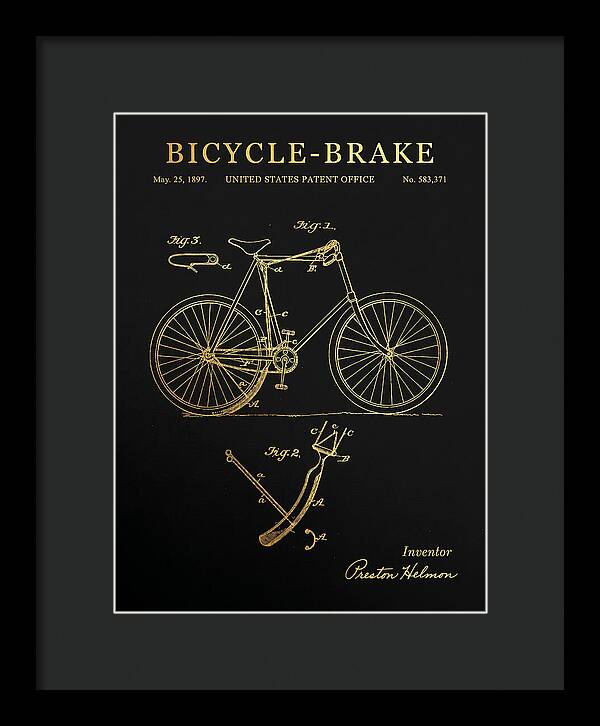 Bicycle Brake Gold Patent Us583371a
