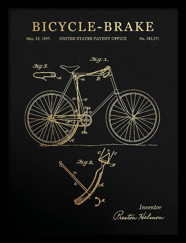 Bicycle Brake Gold Patent Us583371a