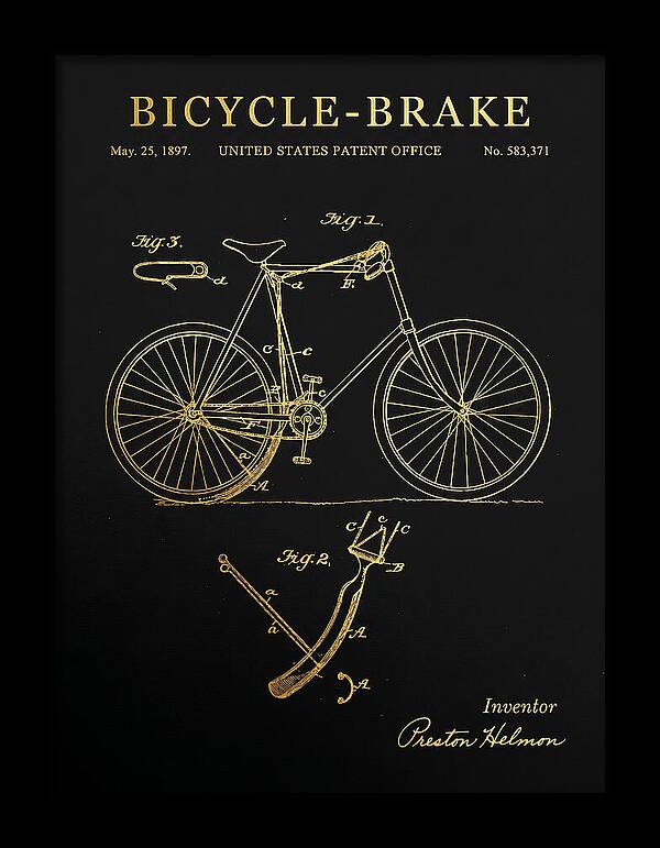 Bicycle Brake Gold Patent Us583371a