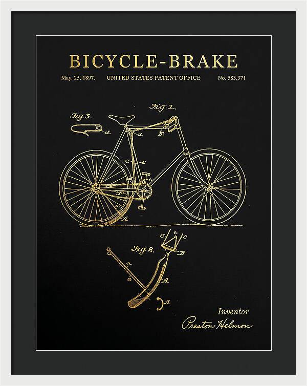 Bicycle Brake Gold Patent Us583371a