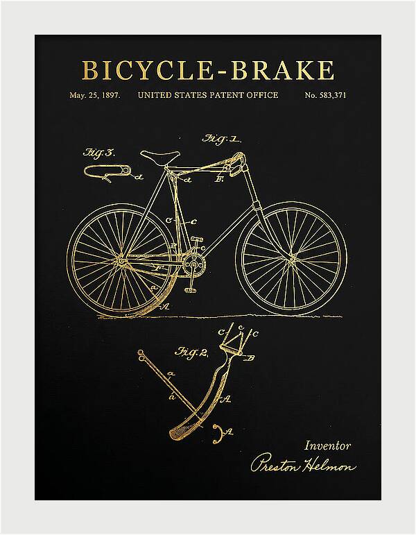 Bicycle Brake Gold Patent Us583371a