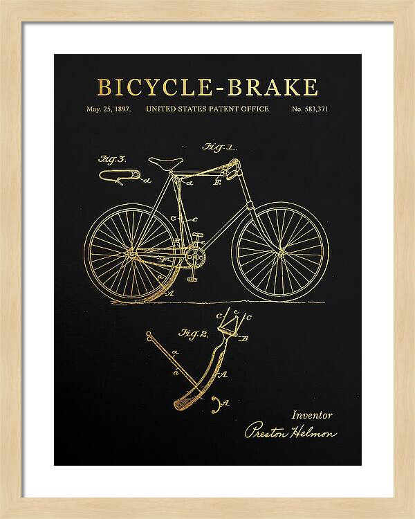 Bicycle Brake Gold Patent Us583371a