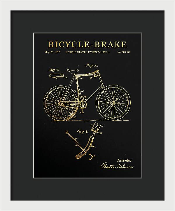 Bicycle Brake Gold Patent Us583371a