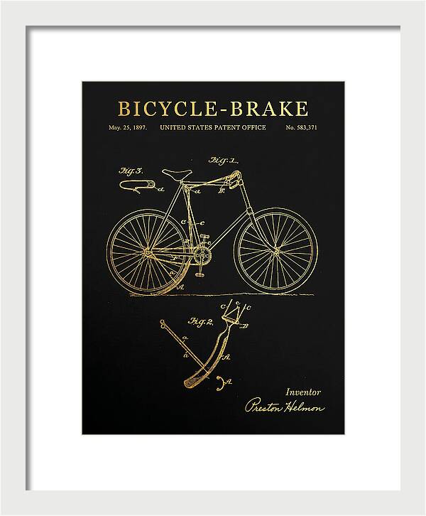 Bicycle Brake Gold Patent Us583371a
