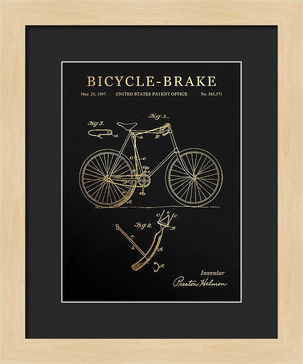 Bicycle Brake Gold Patent Us583371a