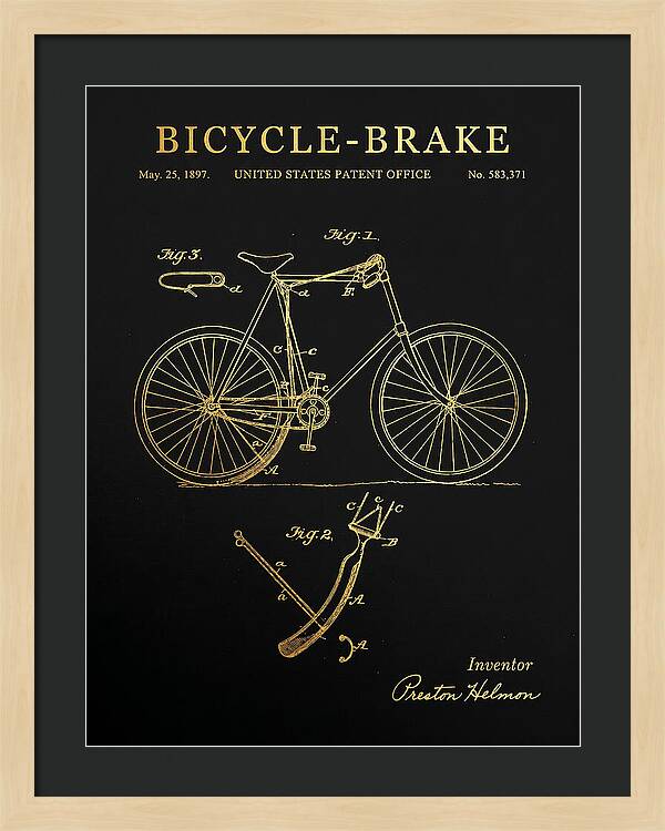 Bicycle Brake Gold Patent Us583371a