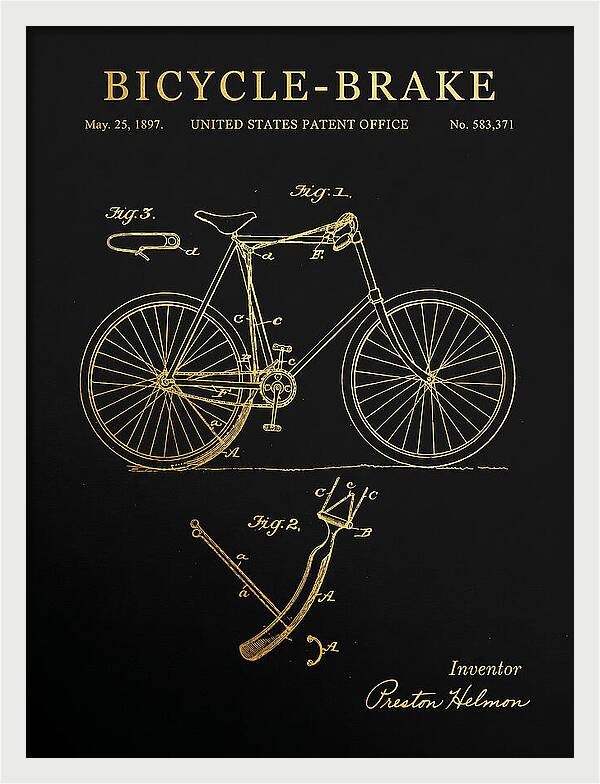 Bicycle Brake Gold Patent Us583371a