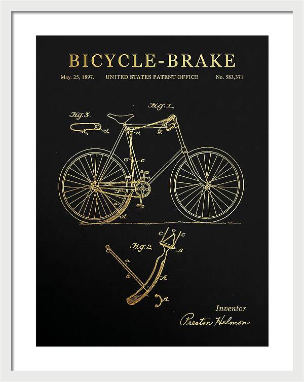Bicycle Brake Gold Patent Us583371a